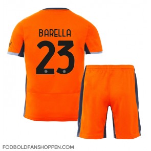 Inter Milan Nicolo Barella #23 Tredjetrøje Børn 2023-24 Kortærmet (+ Korte bukser)